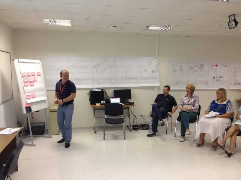 Практическое упражнение на очном тренинге для сотрудников компании